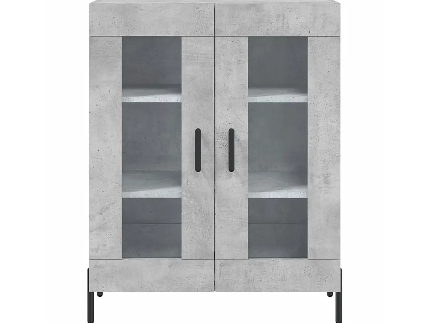 Aparador de madera de ingeniería gris hormigón 69,5x34x90 cm ES19726
