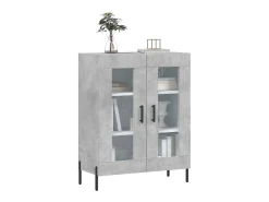 Aparador de madera de ingeniería gris hormigón 69,5x34x90 cm ES19726