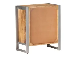 Aparador de madera de mango rugosa 60x35x70 cm