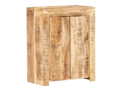 Aparador de madera de mango rugosa 59x33x75 cm