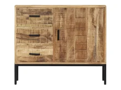 Aparador de madera de mango maciza 88x30x71 cm