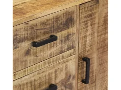 Aparador de madera de mango maciza 88x30x71 cm