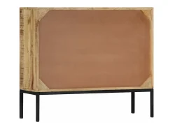 Aparador de madera de mango maciza 88x30x71 cm