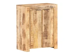 Aparador de madera de mango rugosa 59x33x75 cm