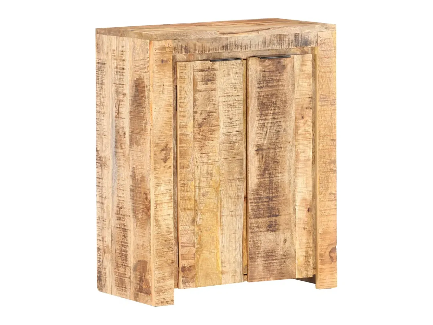 Aparador de madera de mango rugosa 59x33x75 cm
