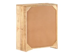 Aparador de madera de mango rugosa 59x33x75 cm