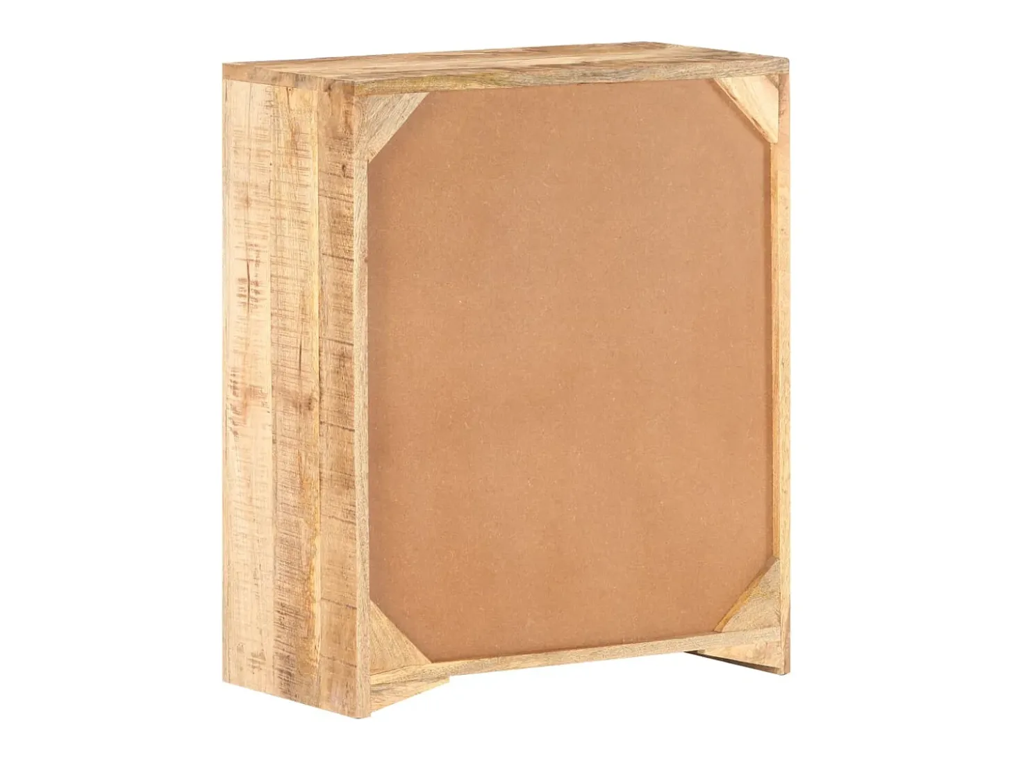 Aparador de madera de mango rugosa 59x33x75 cm