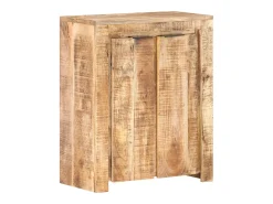 Aparador de madera de mango rugosa 59x33x75 cm
