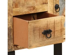 Aparador de madera de mango maciza 60x30x76 cm