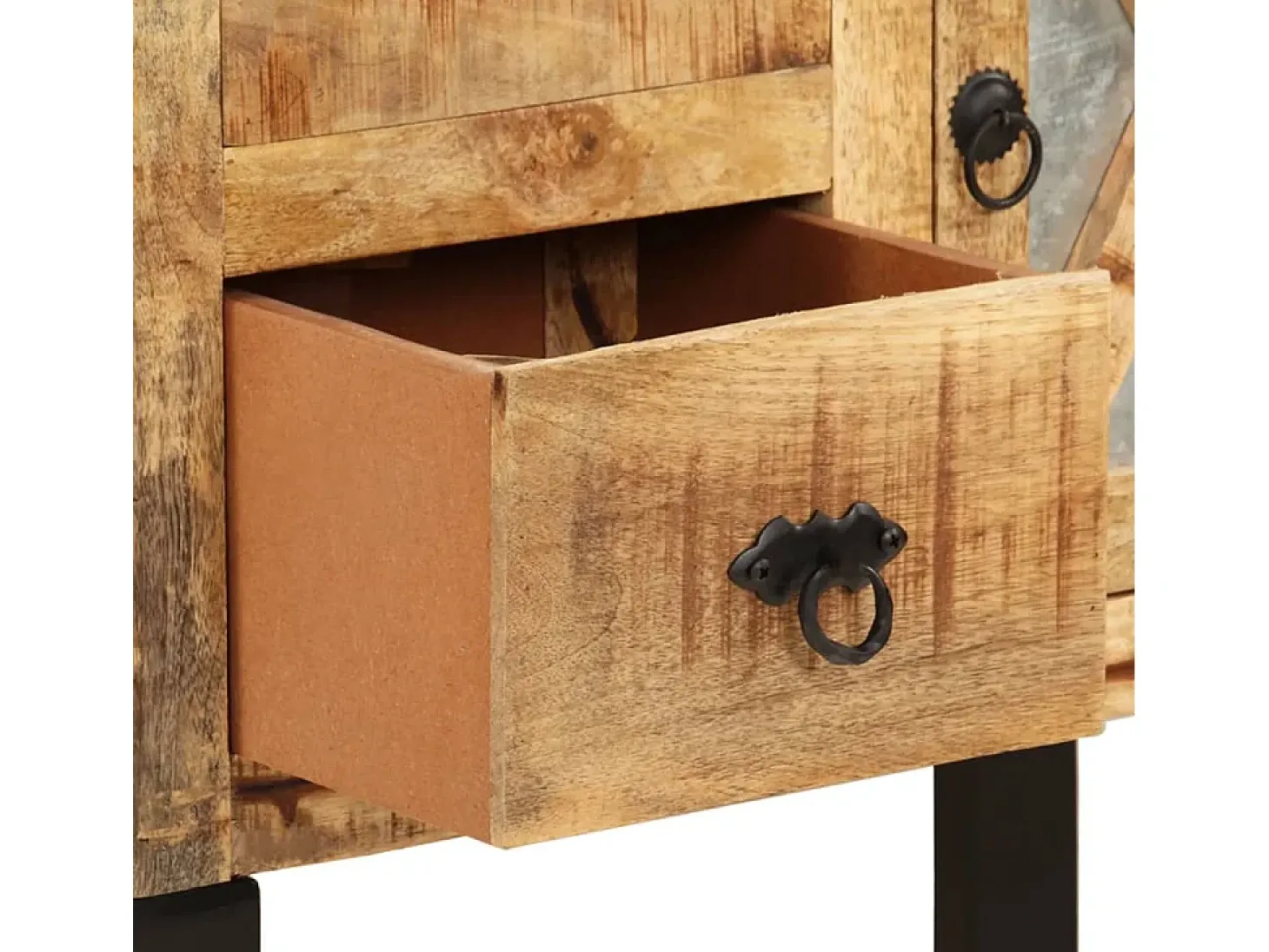 Aparador de madera de mango maciza 60x30x76 cm
