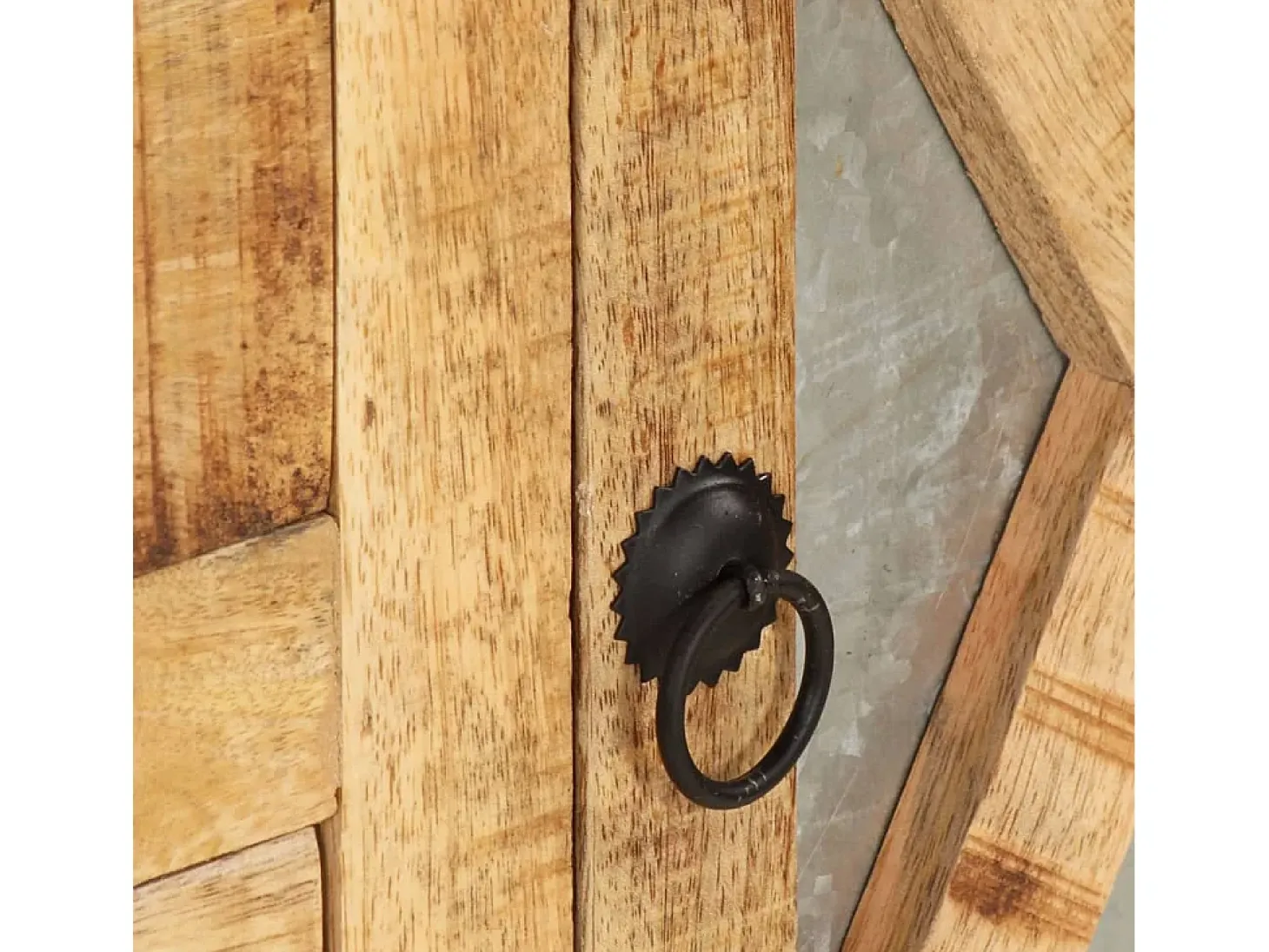 Aparador de madera de mango maciza 60x30x76 cm