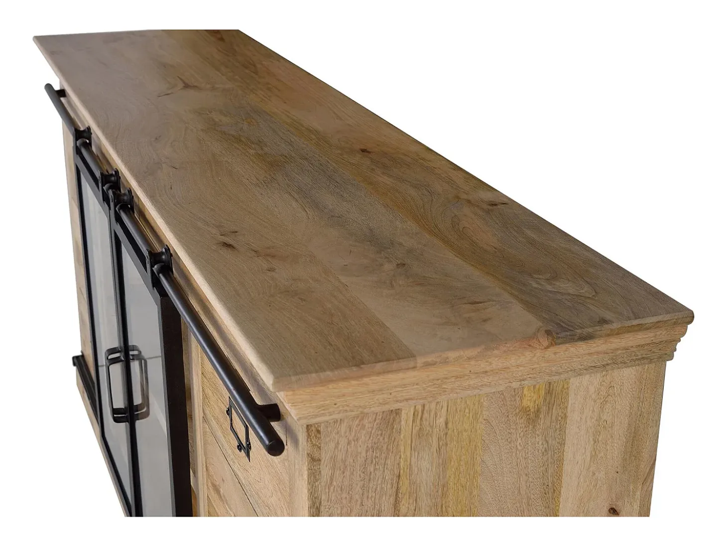 Aparador de madera de mango y negro