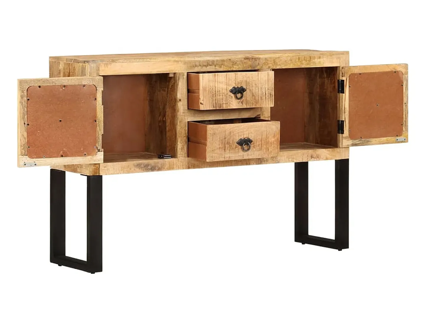 Aparador de madera de mango rugosa 110x30x74 cm ES50731
