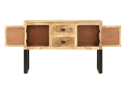 Aparador de madera de mango rugosa 110x30x74 cm