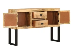 Aparador de madera de mango rugosa 110x30x74 cm
