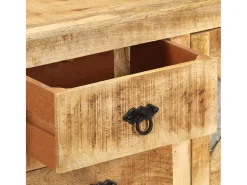 Aparador de madera de mango rugosa 110x30x74 cm