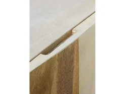 Aparador de madera de mango en color blanco patinado con patas de madera