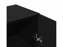 Aparador de madera de roble negro 69,5x34x90 cm