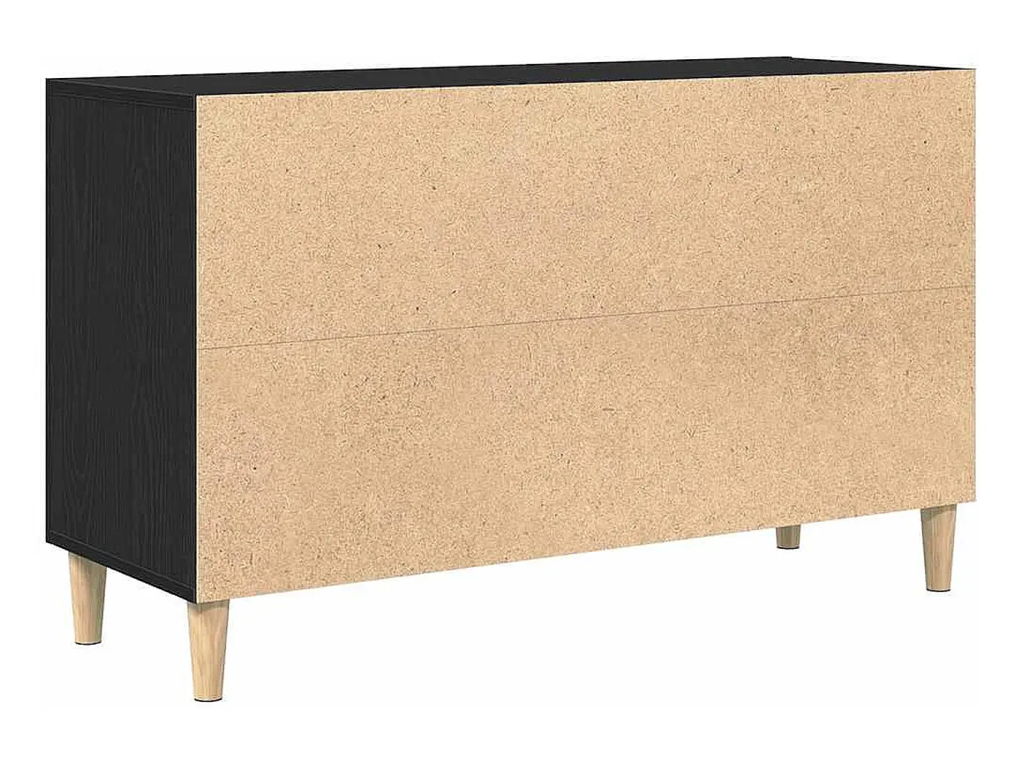 Aparador de madera de roble negro 100x36x60 cm