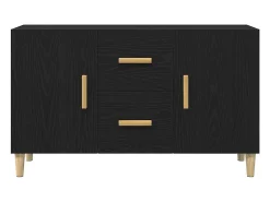 Aparador de madera de roble negro 100x36x60 cm