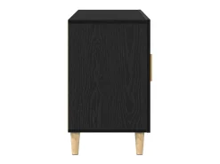 Aparador de madera de roble negro 100x36x60 cm