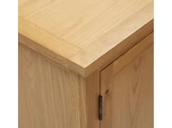 Aparador de madera de roble maciza 45x32x85 cm