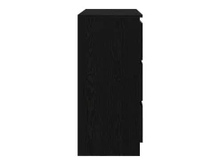 Aparador de madera de roble negro 80x35x76 cm
