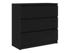 Aparador de madera de roble negro 80x35x76 cm