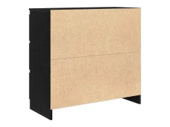 Aparador de madera de roble negro 80x35x76 cm