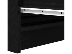 Aparador de madera de roble negro 80x35x76 cm