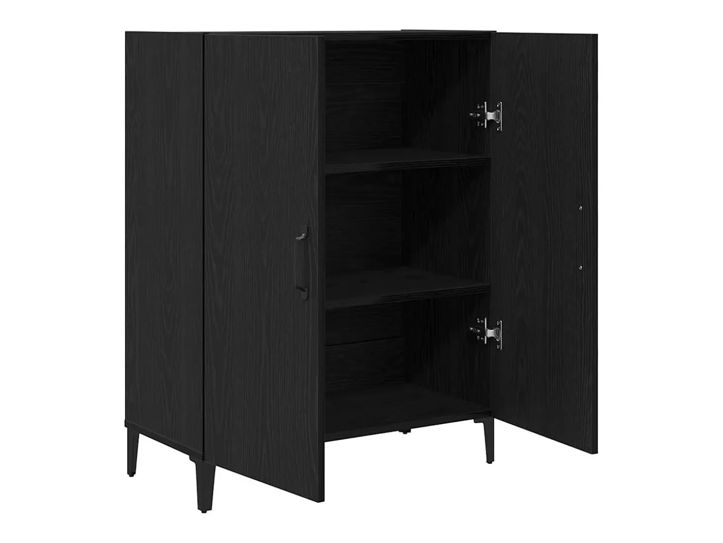 Aparador de madera de roble negro 69,5x34x90 cm