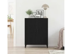 Aparador de madera de roble negro 69,5x34x90 cm