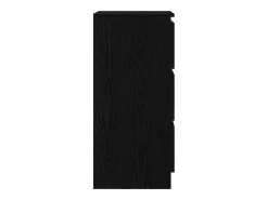 Aparador de madera de roble negro 37,5x35x76 cm