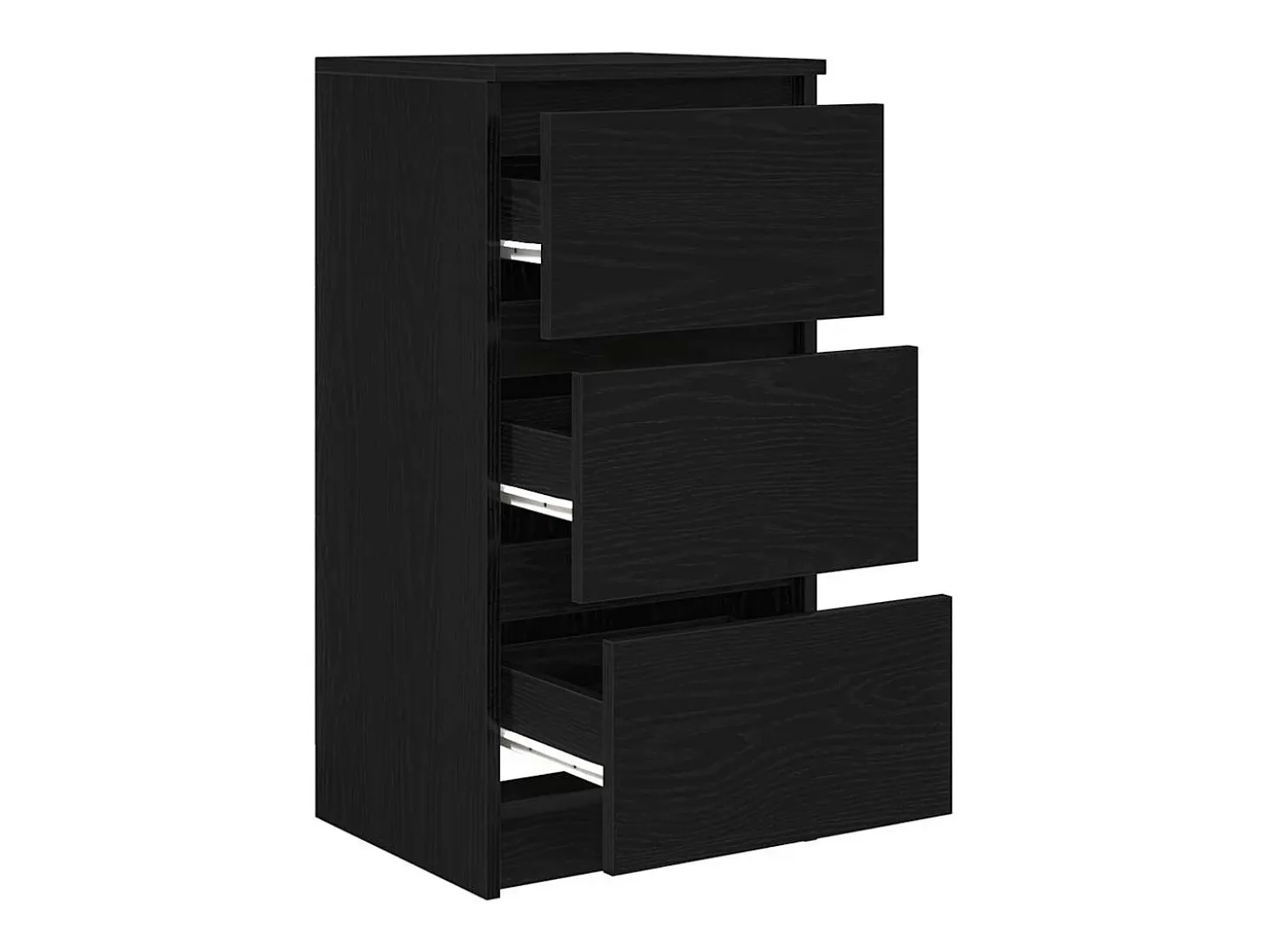 Aparador de madera de roble negro 37,5x35x76 cm