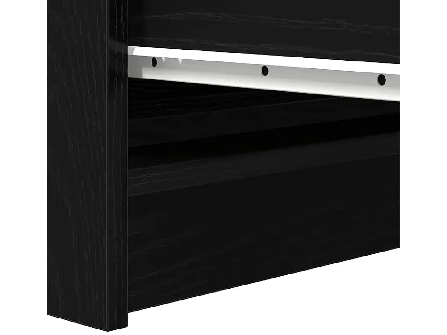 Aparador de madera de roble negro 37,5x35x76 cm