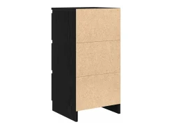 Aparador de madera de roble negro 37,5x35x76 cm
