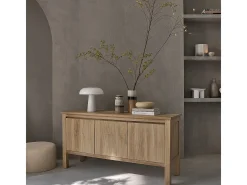 Aparador de madera de teca maciza de 150 cm