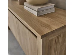 Aparador de madera de teca maciza de 150 cm