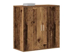 Aparador de madera envejecida 79x38x80 cm en madera de ingeniería