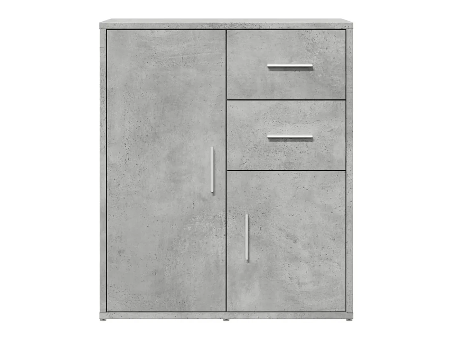 Aparador de madera ingeniería 2 uds gris hormigón 60x31x70 cm ES806341