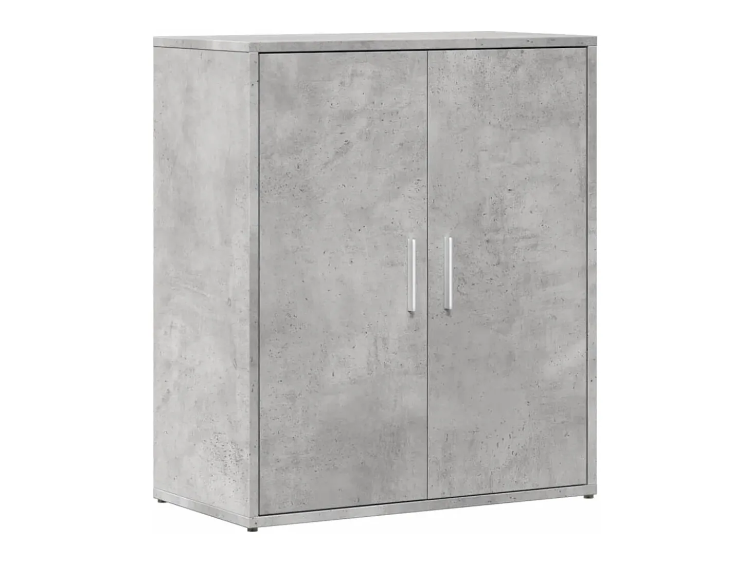 Aparador de madera ingeniería 2 uds gris hormigón 60x31x70 cm