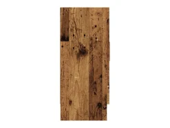 Aparador de madera ingeniería envejecida negro 120x30,5x70 cm