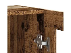 Aparador de madera ingeniería envejecida negro 120x30,5x70 cm