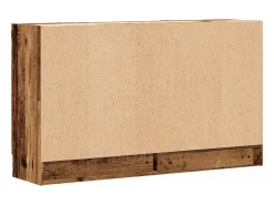 Aparador de madera ingeniería envejecida negro 120x30,5x70 cm