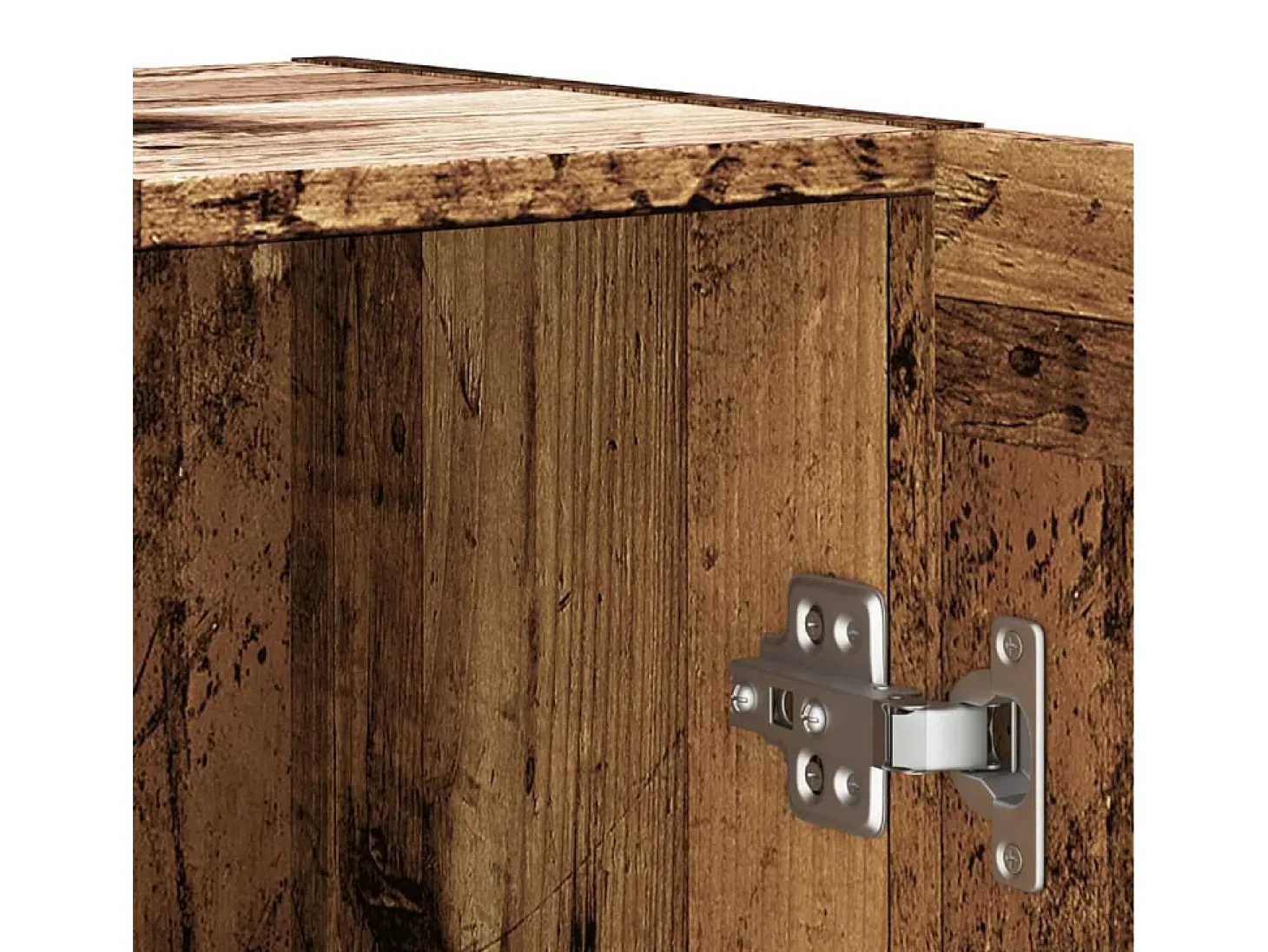 Aparador de madera ingeniería envejecida negro 120x30,5x70 cm