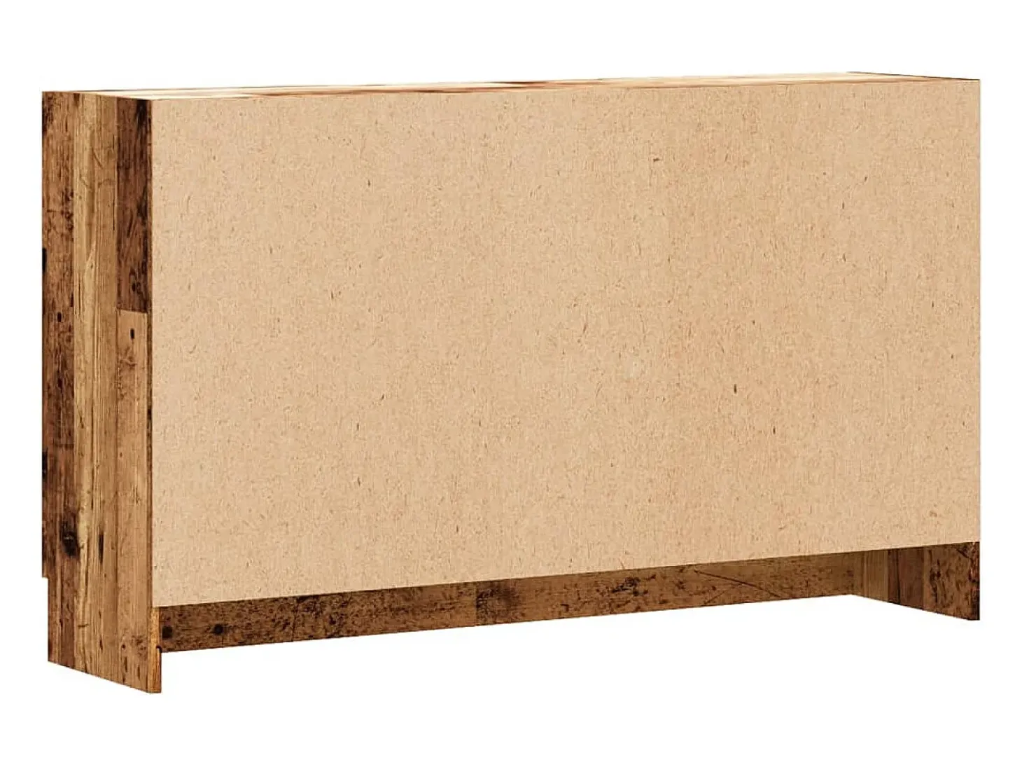 Aparador de madera ingeniería envejecida negro 120x30,5x70 cm