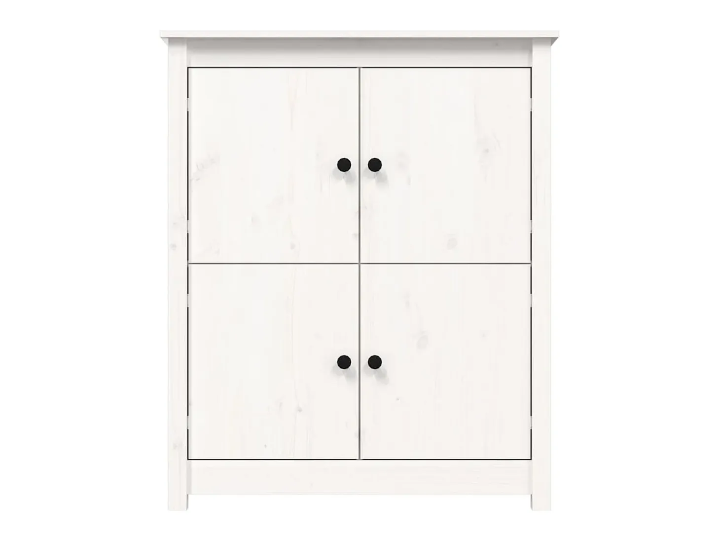 Aparador de madera maciza de pino blanco 83x41,5x100 cm ES45351