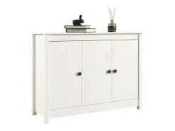 Aparador de madera maciza de pino blanco 100x35x74 cm