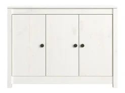 Aparador de madera maciza de pino blanco 100x35x74 cm