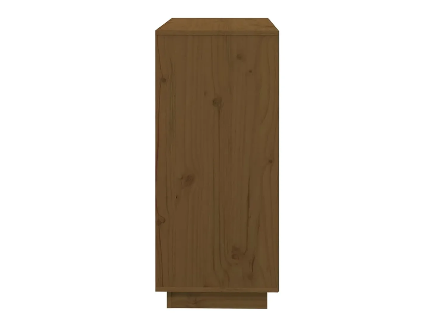 Aparador de madera maciza de pino marrón miel 74x35x80 cm
